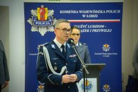uroczystość w auli Komendy Wojewódzkiej Policji w Łodzi  powierzenia obowiązków  na stanowisku Komendanta Wojewódzkiego Policji w Łodzi