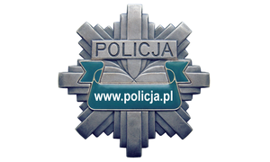 Gwiazda policyjna i napis www.policja.pl.