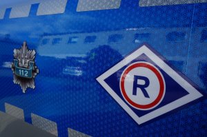 Emblemat wydziału ruchu drogowego.